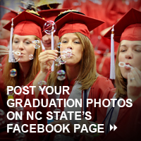 Post your graduation photos on NC State's Facebook Page
