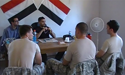 Soldiers in classroom