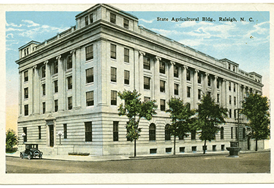 The State Agricultural Building was designed by the Raleigh architecture firm Nelson and Cooper.