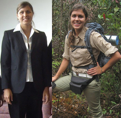 Before and after becoming a scientist. Photo courtesy of Magdalena Sorger.