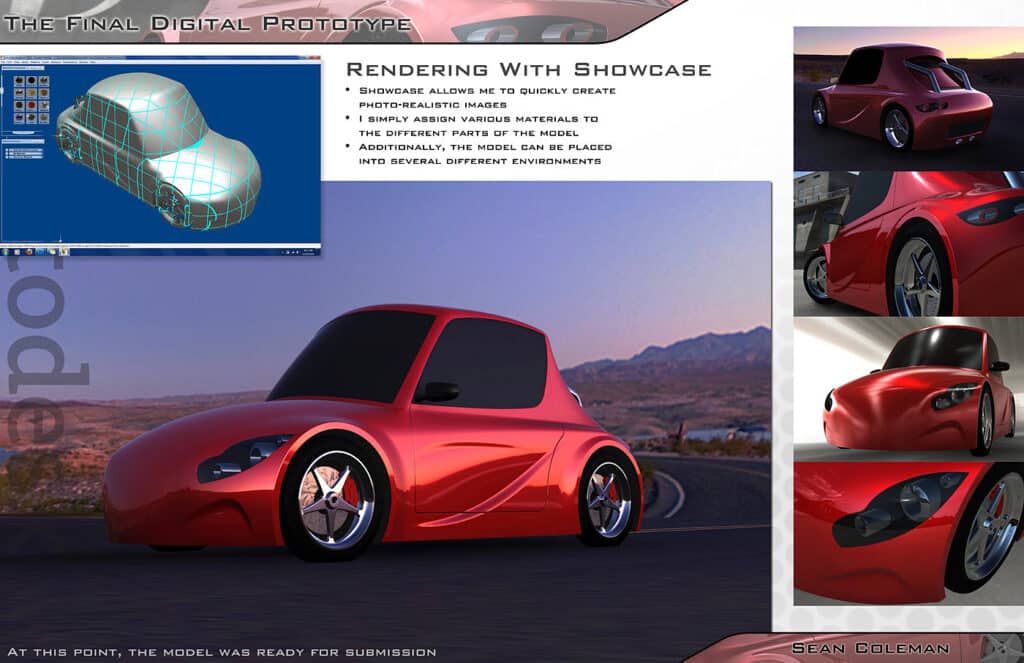 Fully rendered concept car.