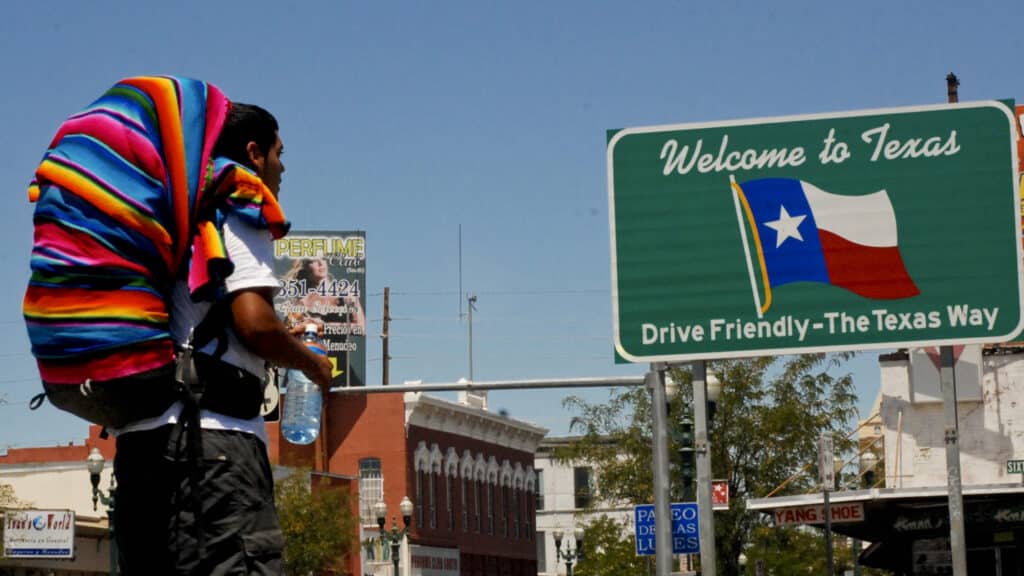 Flores at the U.S.-Mexico border.