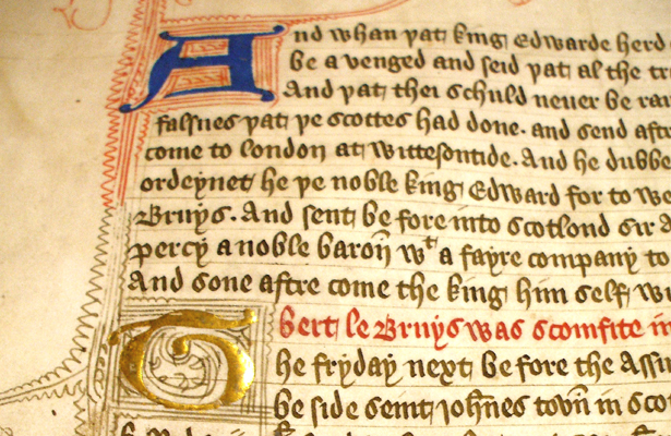 Illuminated manuscript page.