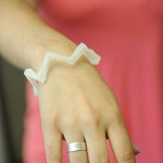 A 3D-printed bracelet designed by Gillian Paige