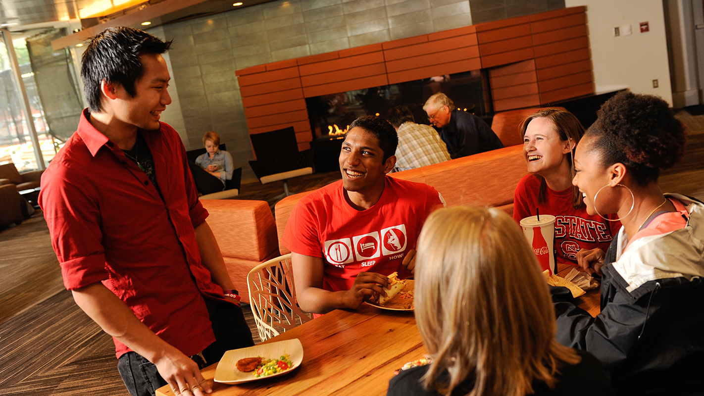 Students in Talley Student Union.