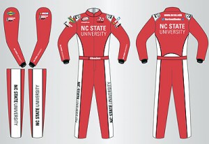 This is a rendering of the suit Rhodes will wear at most of his races this season.