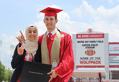 Yusor Abu-Salha and Deah Barakat at Carter-Finley.