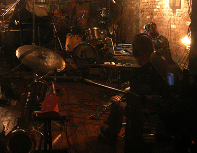 Bivins in the recording studio (on right). Image courtesy of Jason Bivins.