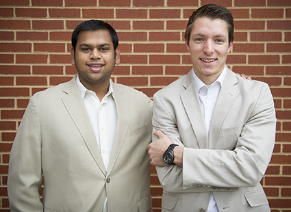 Suraaj Doshi (left) and Kyle Linton of Nicotrax. Photo courtesy of Kyle Linton. Click to enlarge.