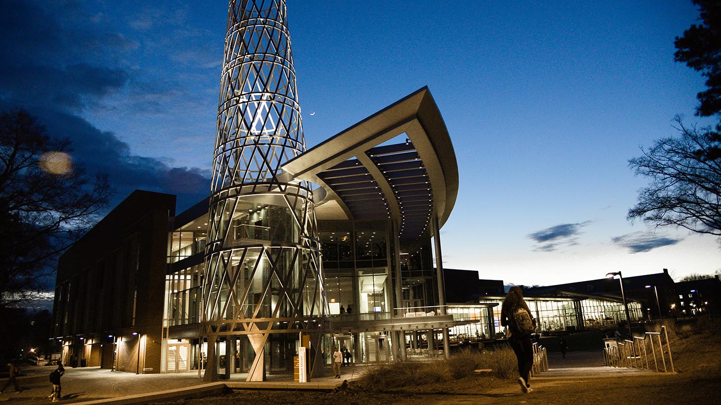 An exterior of the Talley Student Union.