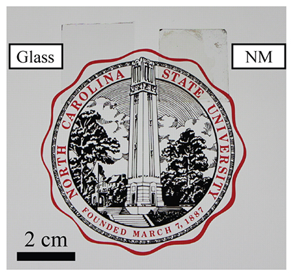 This image highlights the transparency of the dielectric film. Image credit: Chih-Hao Chang.