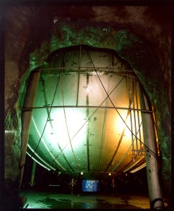 KamLAND neutrino detector's inner tank. Credit: Tohoku University