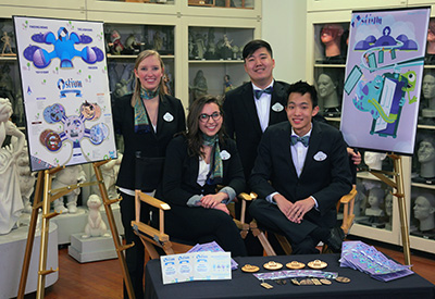NC State design students prepare to present their ideas for a traveling theme park experience. Front row: Emily Wise and Kevin Lee. Back row: Chandler Williams and Simon Park. Photos courtesy of Disney.