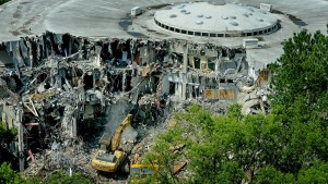 Demolition of Harrelson Hall.