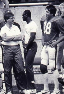 Roman Gabriel on the sidelines with Dave Buckey