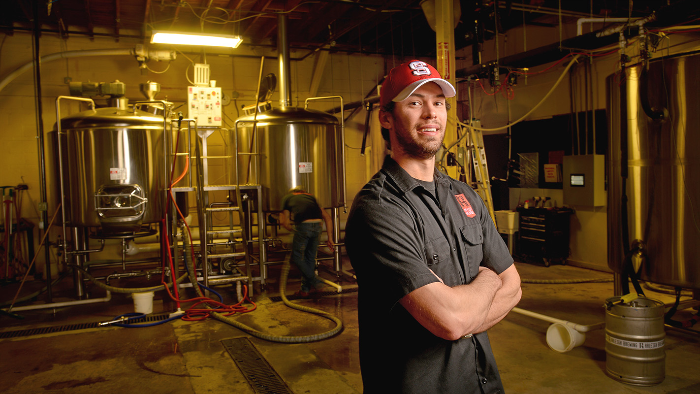 NC State biology alumnus Scott Craddock is now a key member of the brew team at Raleigh Brewing Company.