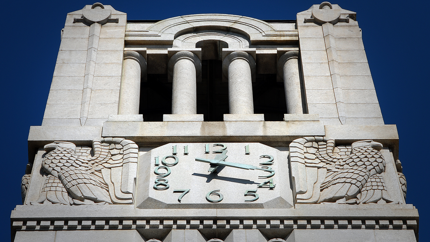 clock face on the belltower