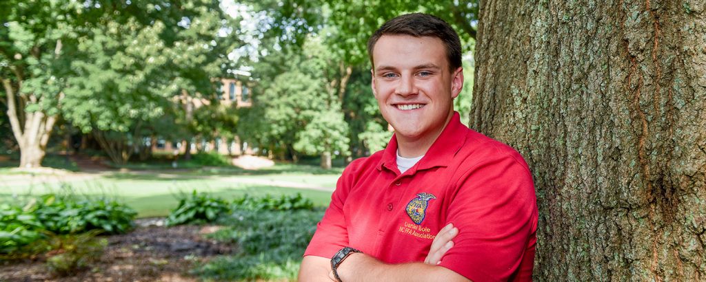 NC State student Daniel Toole at the Court of North Carolina.