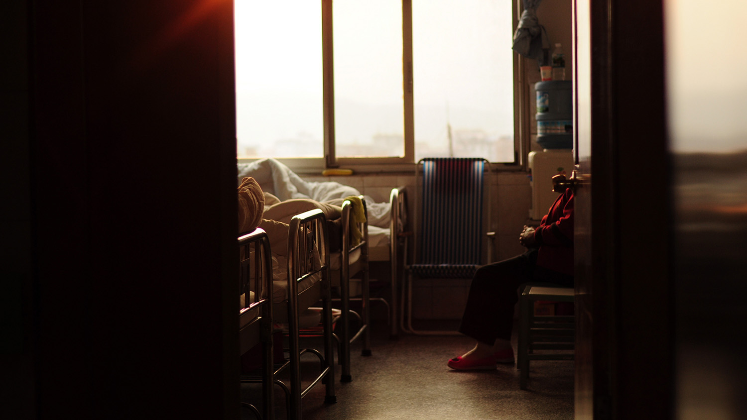 A hospital room.