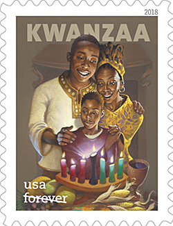 The 2018 Kwanzaa stamp from the U.S. Postal Service.