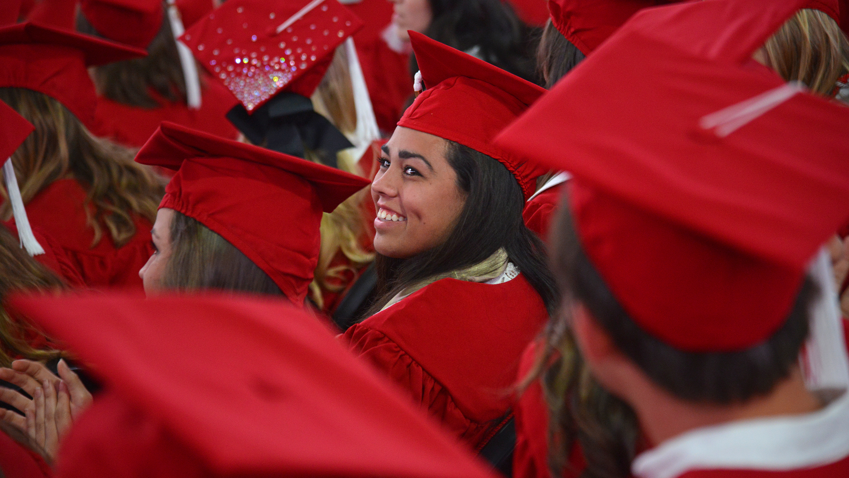 Smiling graduates