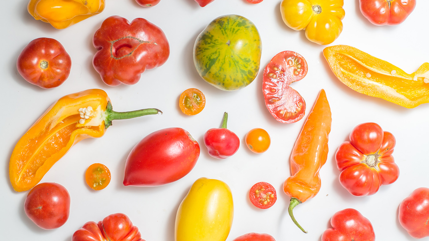 Tomatoes and peppers