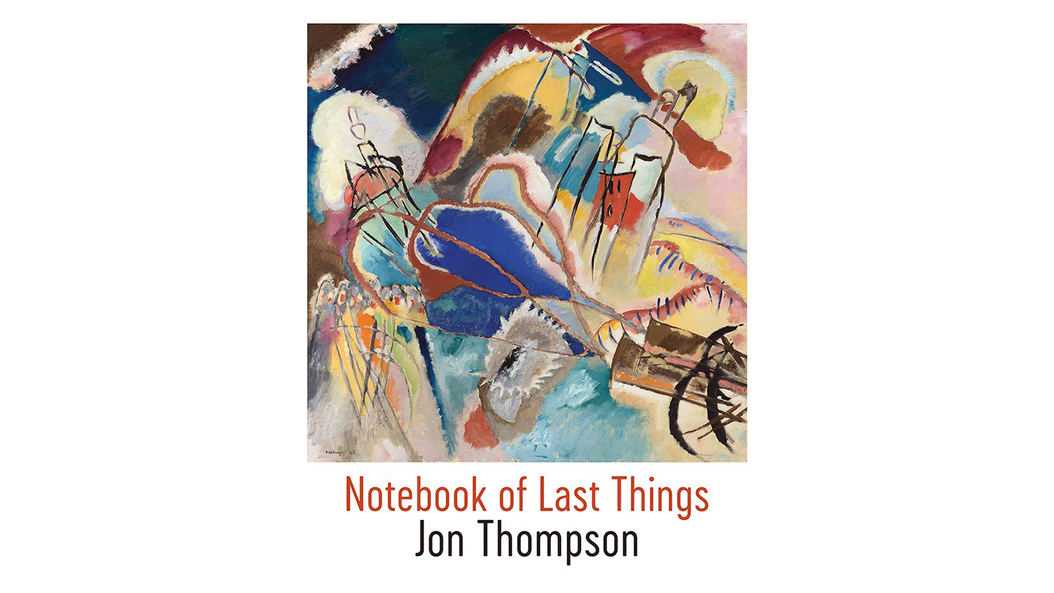 abstract cover art of jon thompson's new book of poetry