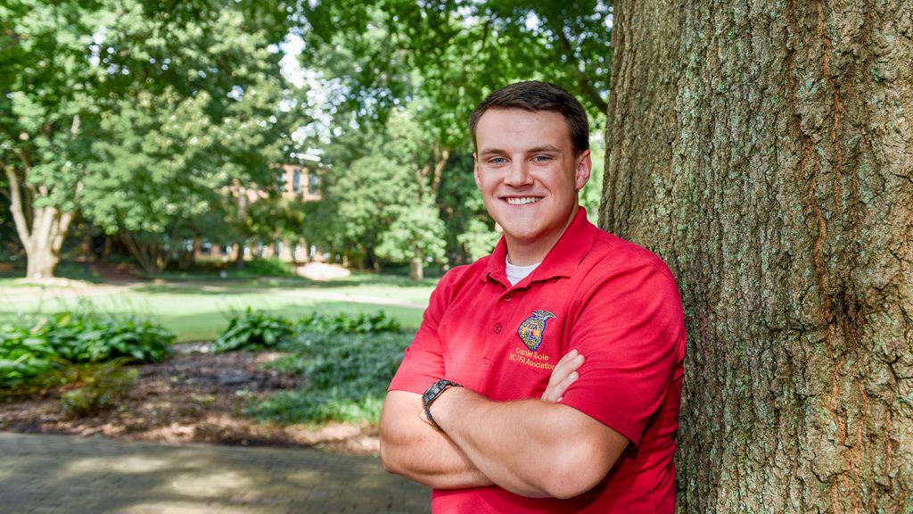 NC State student Daniel Toole at the Court of North Carolina.