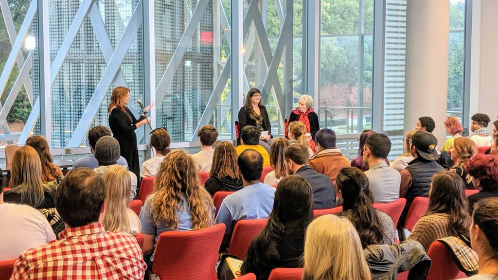 A group of students at the Atwood symposium.