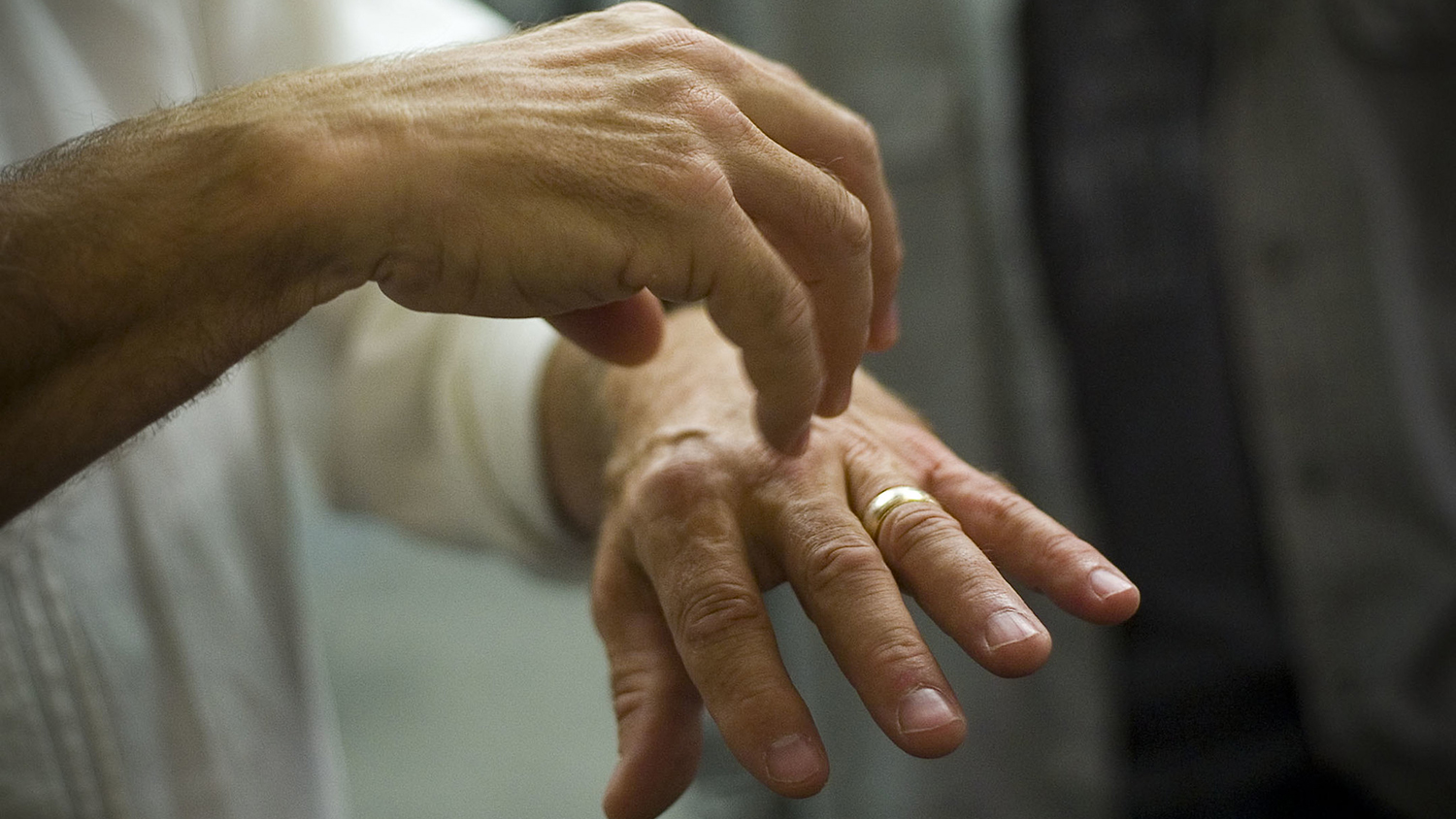 an older man's hands