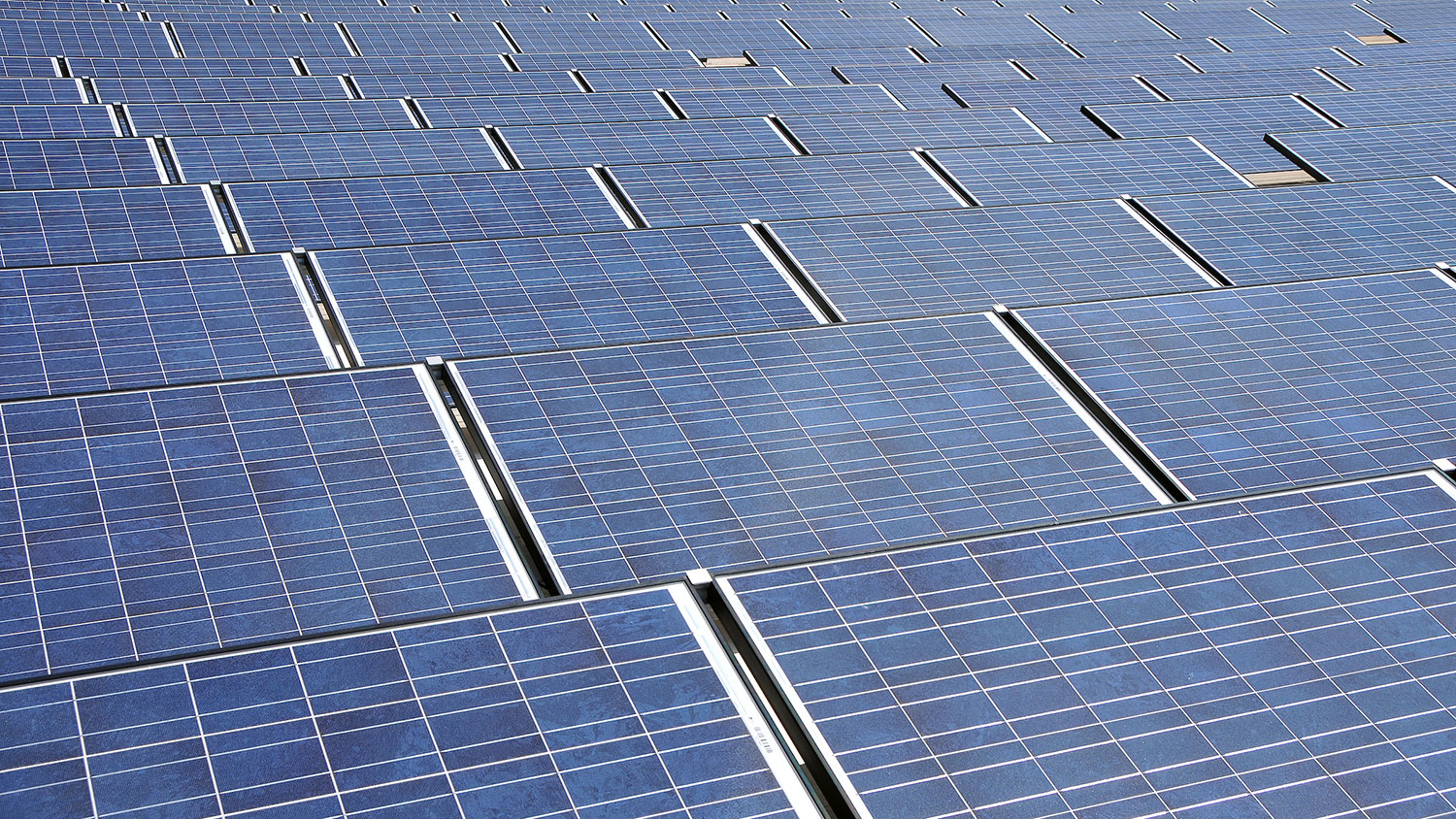 Solar array on the roof of the Keystone Science Center on Centennial Campus