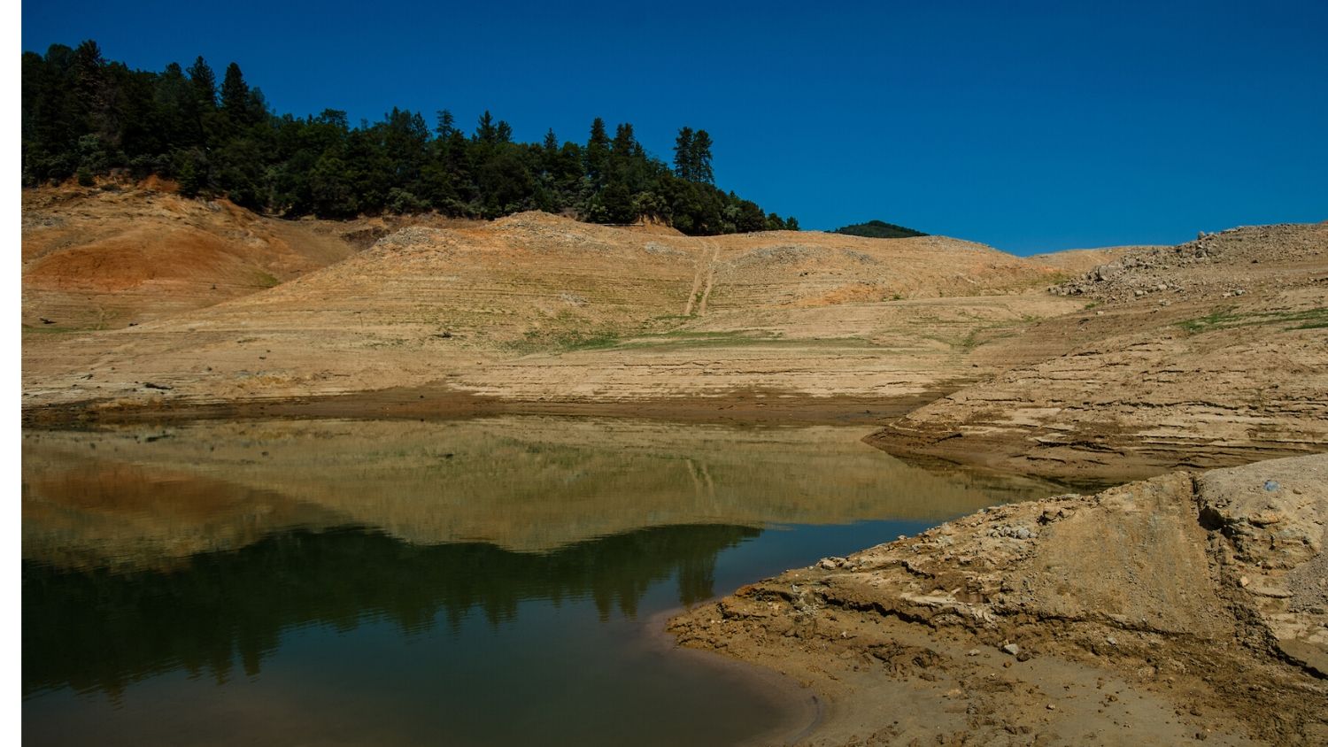Shasta Lake during a drought in California.