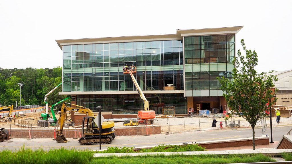 NC State's new Wellness and Recreation Center under construction.