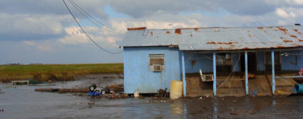 home that is partially underwater