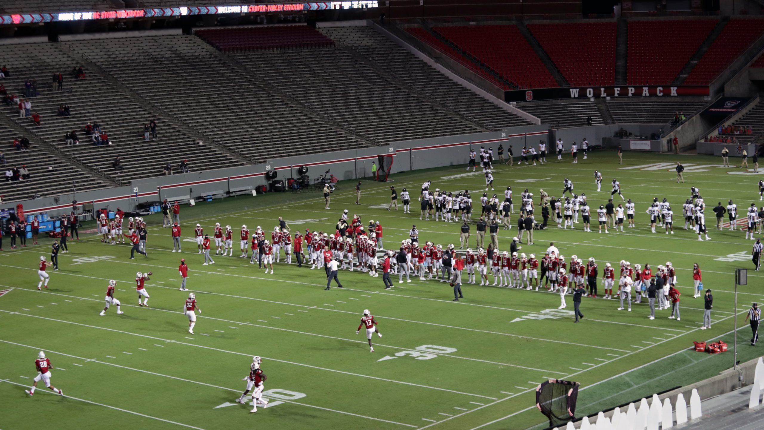 NC State and Wake Forest prepare to play Saturday at a mostly empty Carter-Finley Stadium.