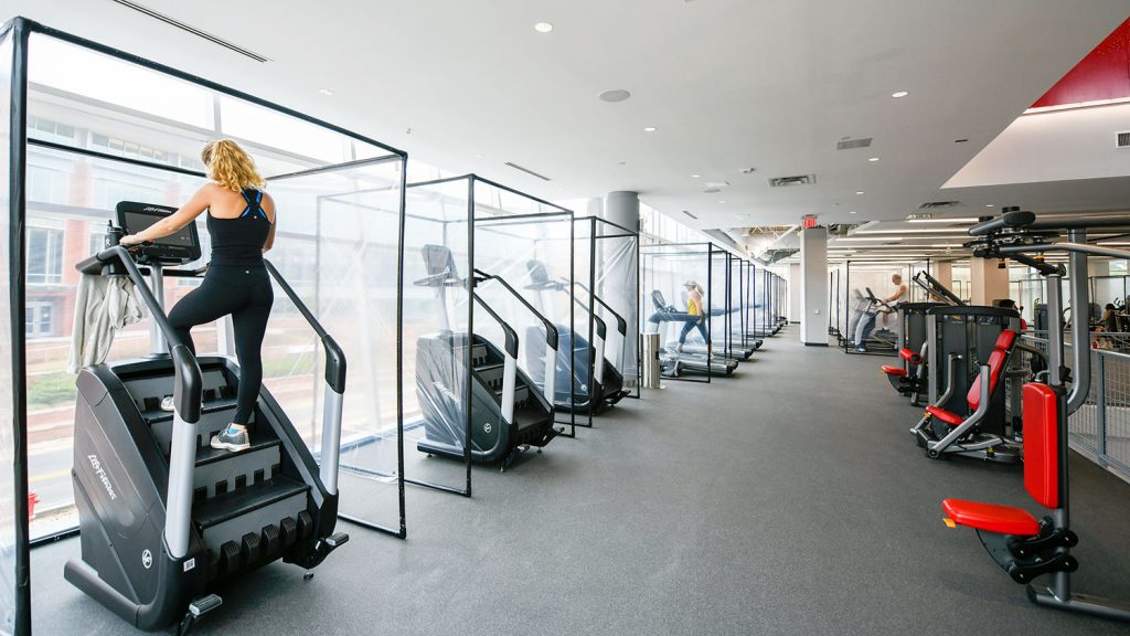 cardio machines inside new Wellness and Recreation Center