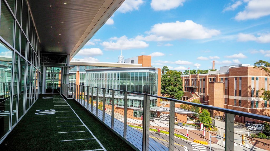 view from the top floor of the Wellness and Recreation Center