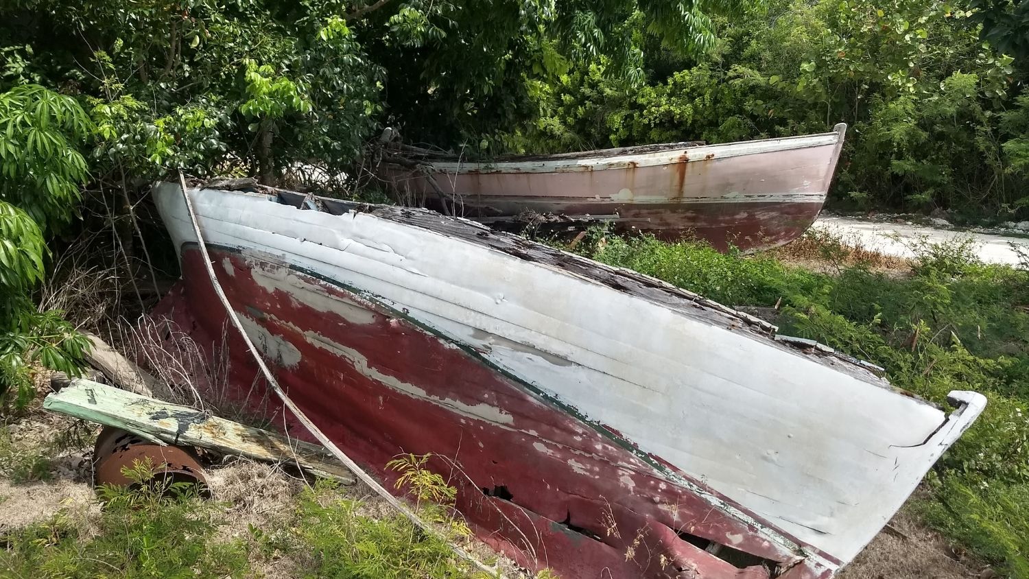 Wooden boats on Andros, the largest island in the Bahamas.