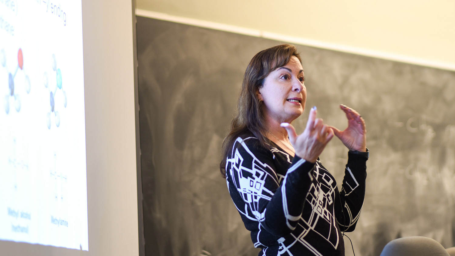 Maria Gallardo-Williams teaching her chemistry class