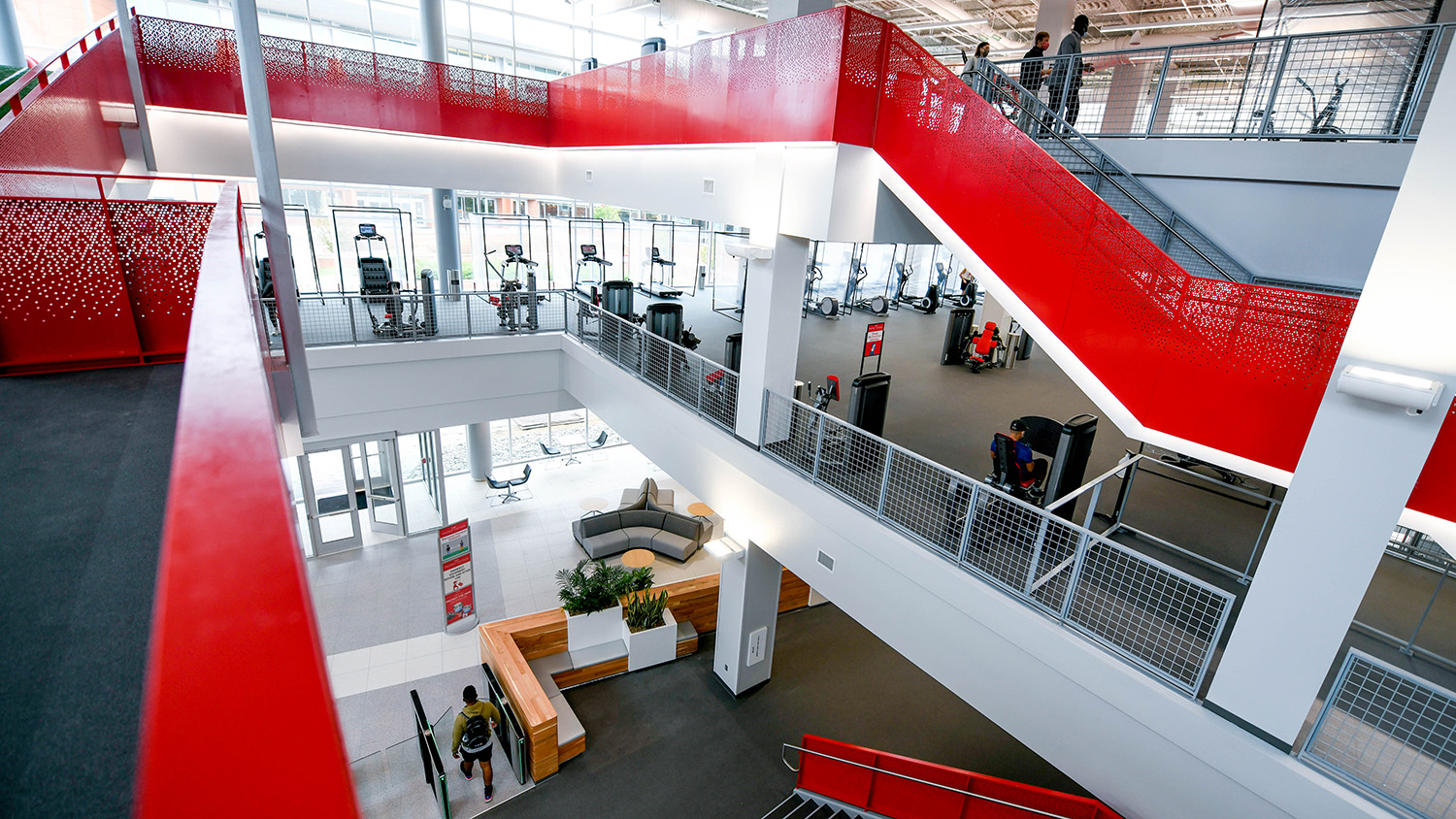 Students explored the Wellness and Recreation Center, which opened on Oct. 26.