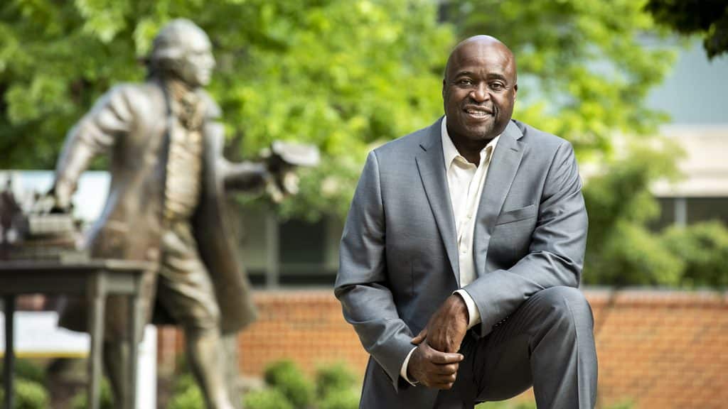 Gregory Washington on the campus of George Mason University.