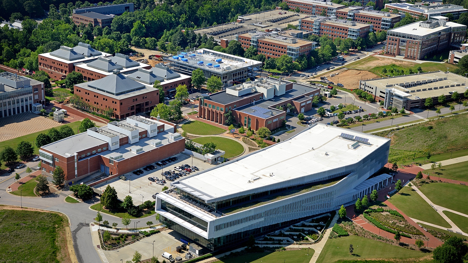 An aerial view of our Centennial Campus.