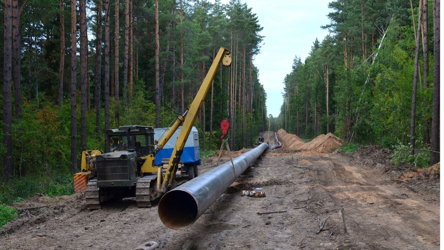 Natural pipeline construction.