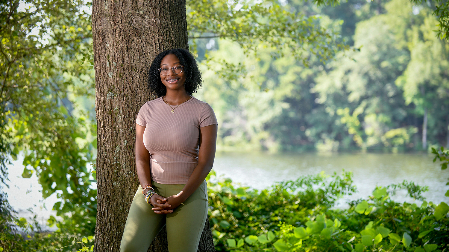 Niambé James at Lake Raleigh.