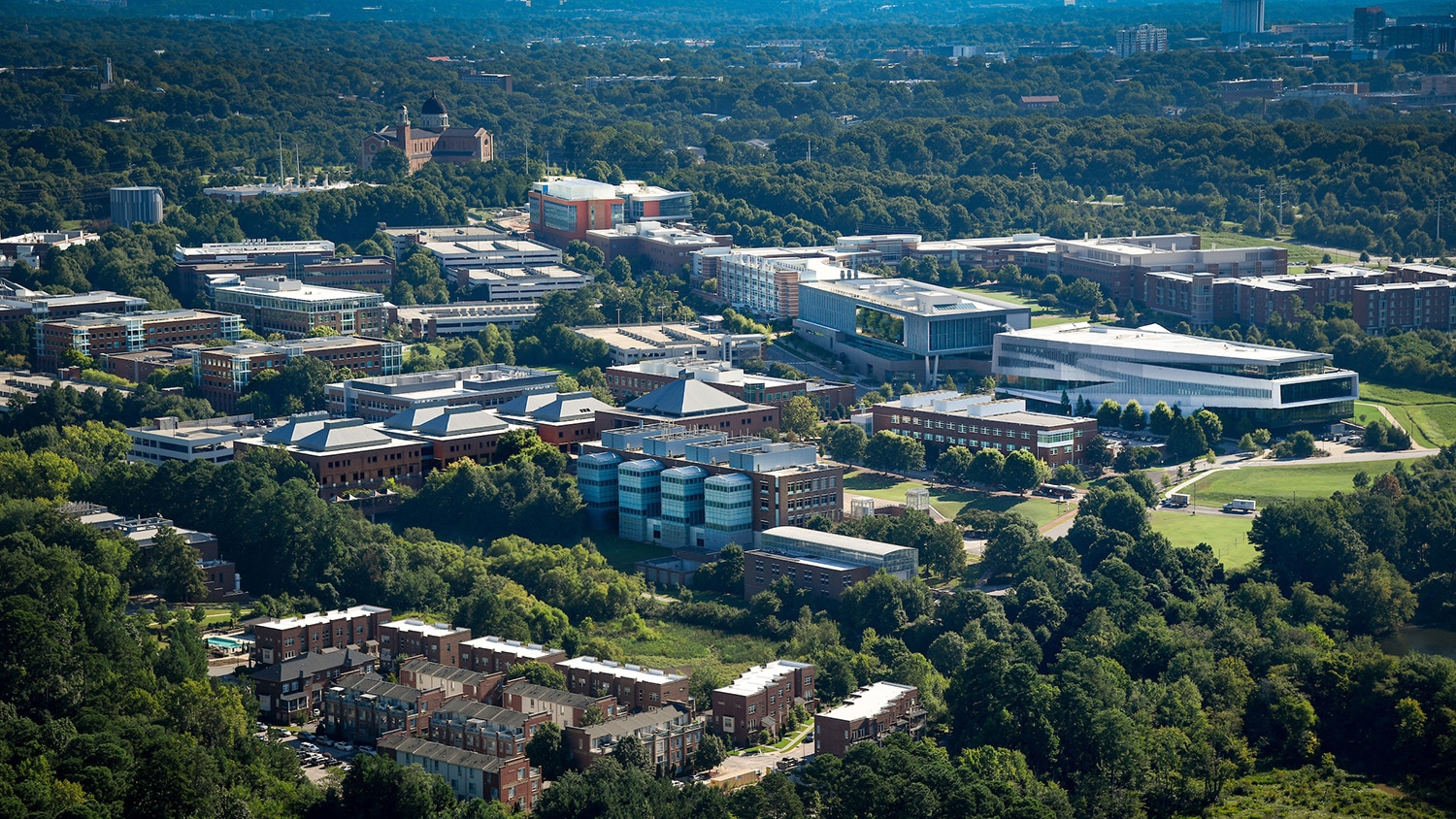 An aerial view of Centennial Campus.