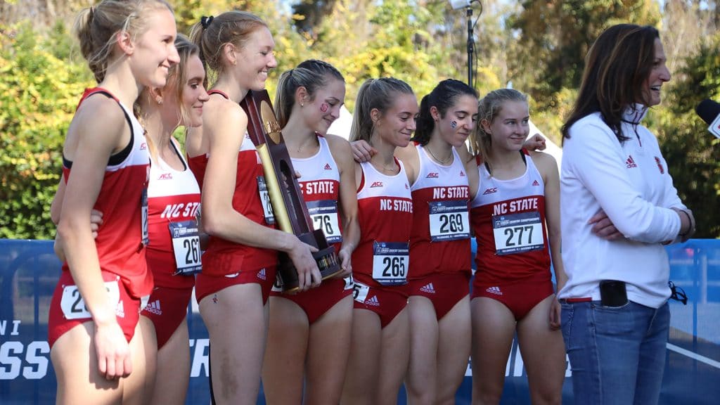 The Wolfpack dominated the 6,000-meter race, earning All-America honors for five runners.