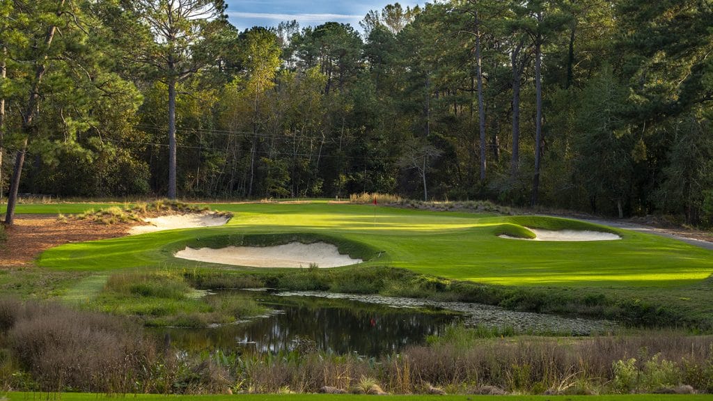 The third hole at Pine Needles Lodge & Golf Club in Southern Pines.