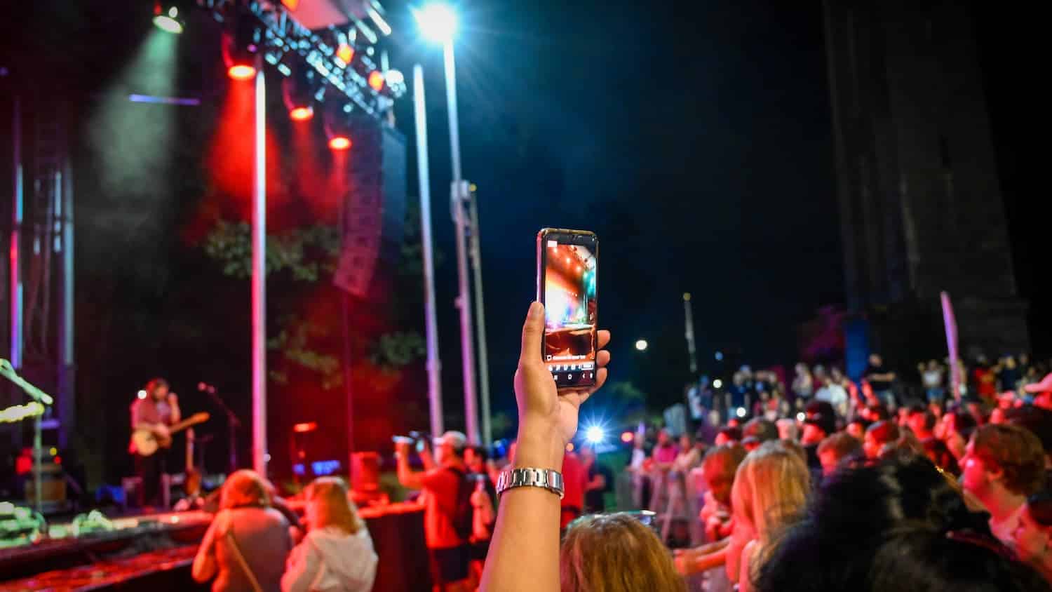 Festival-goers snapped pictures of Packapalooza's headlining performance.
