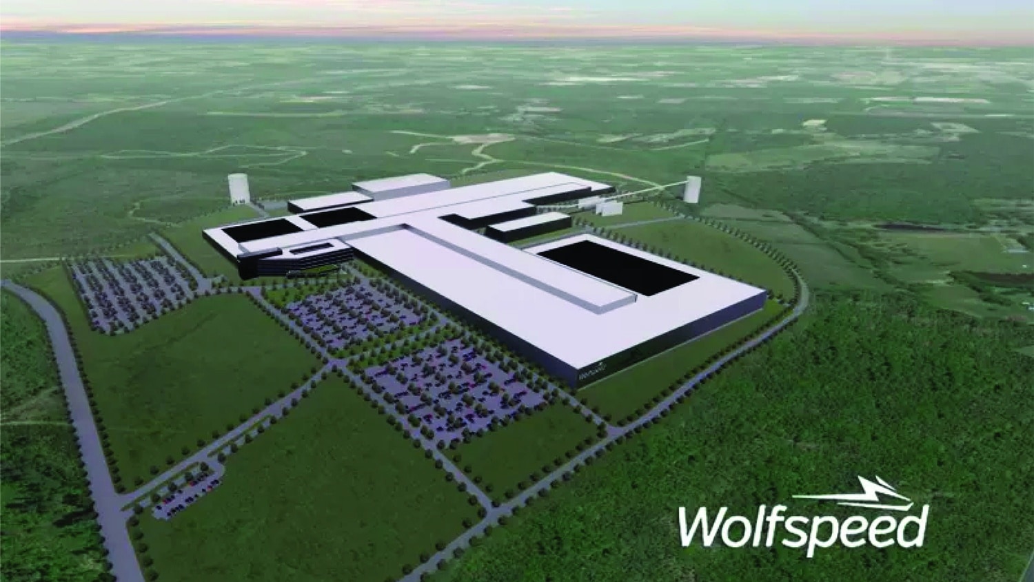 Artist's rendering of Wolfspeed plant.