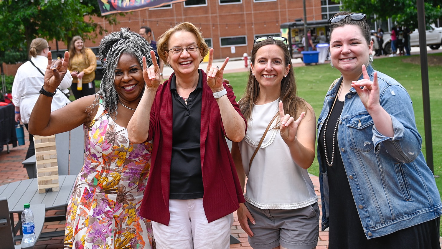 Employees join students on Harris Field for NC State's inaugural Juneteenth celebration.